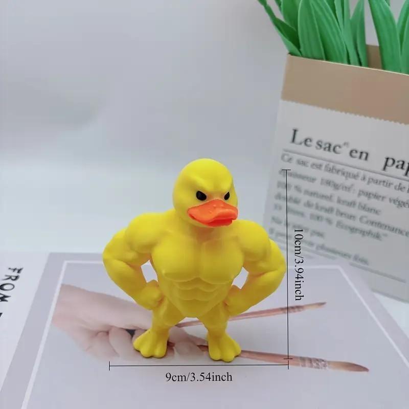 Funny Muscle Duck Statue, Fitness Duck Decor, Durable Plastic, Ideal for Home Office Gym, Perfect Gift for Holidays