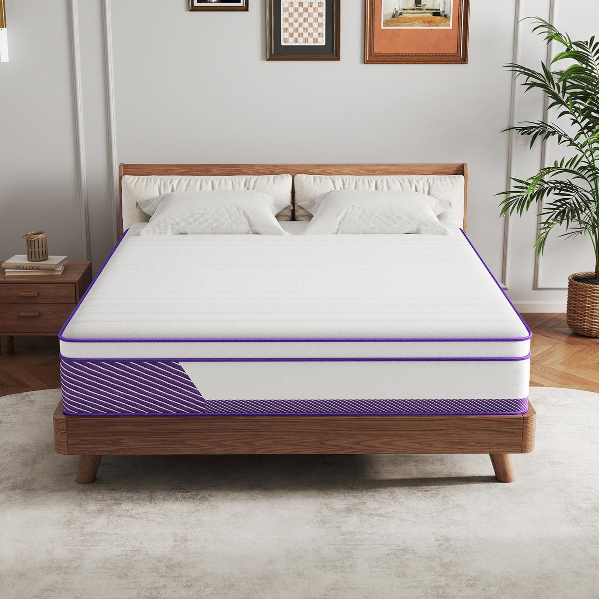12" 14" Gel Memory Foam Mattress Hybrid Spring Twin Full Queen King Size Bed In A Box Medium Firm Mattresses Purple Motion Isolation 12" 14" Gel Memory Foam Mattress Hybrid Spring Twin Full Queen King Size Bed In A Box Medium Firm Mattresses Purple Motion Isolation