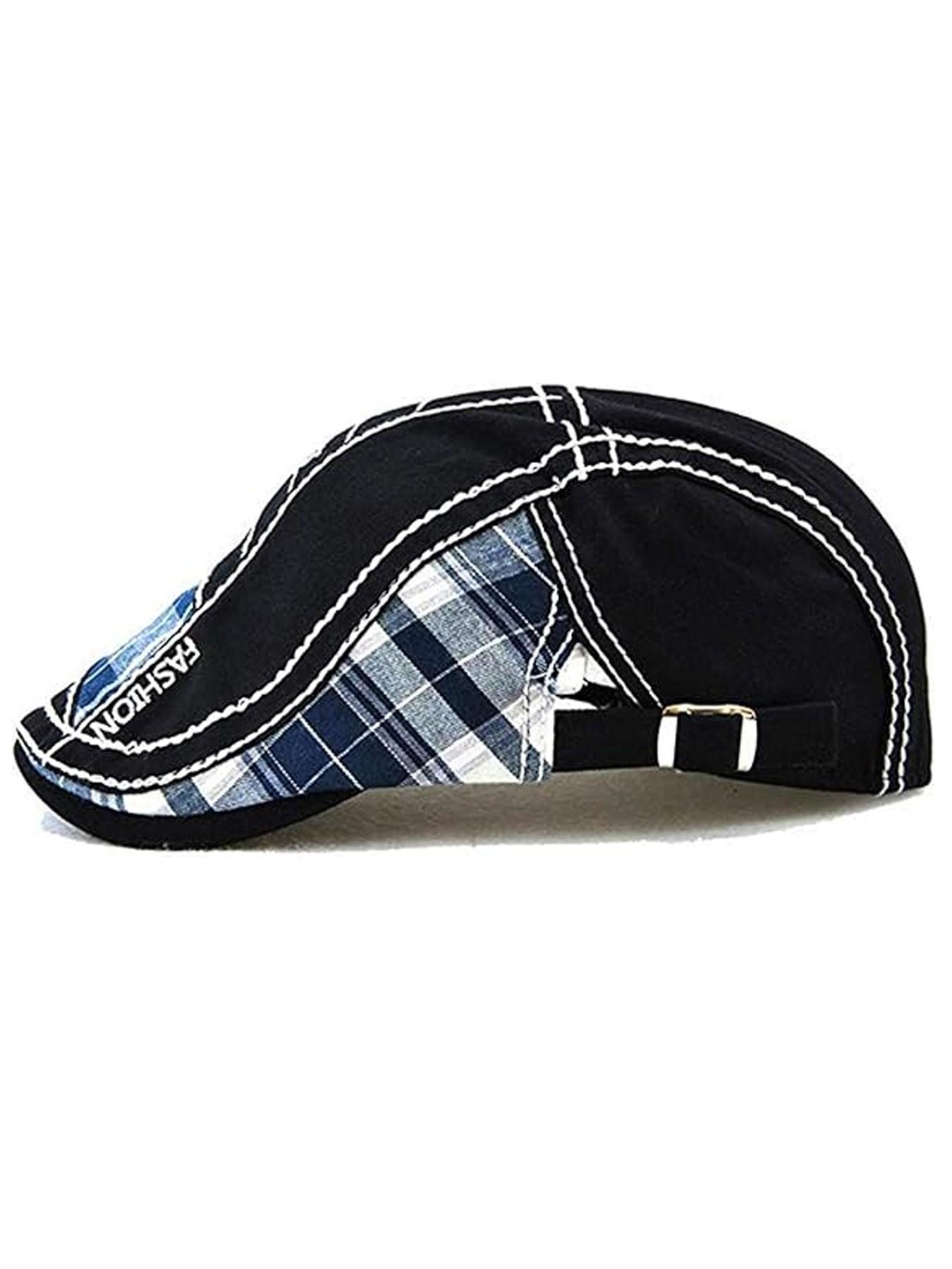 Newsboy Cap for Men Beret Hat Casual Buckle Adjustable Cabbie Gatsby Hats Driving Flat Caps