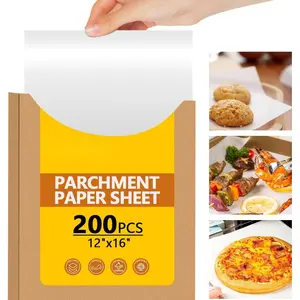 200 count Thickened  Paper, 12x16 In Heavy Duty &  Unbleached  Baking Paper,  Paper Sheets for Bread Making, Pastry Baking, Daily Kitchen Use, No Cut Needed