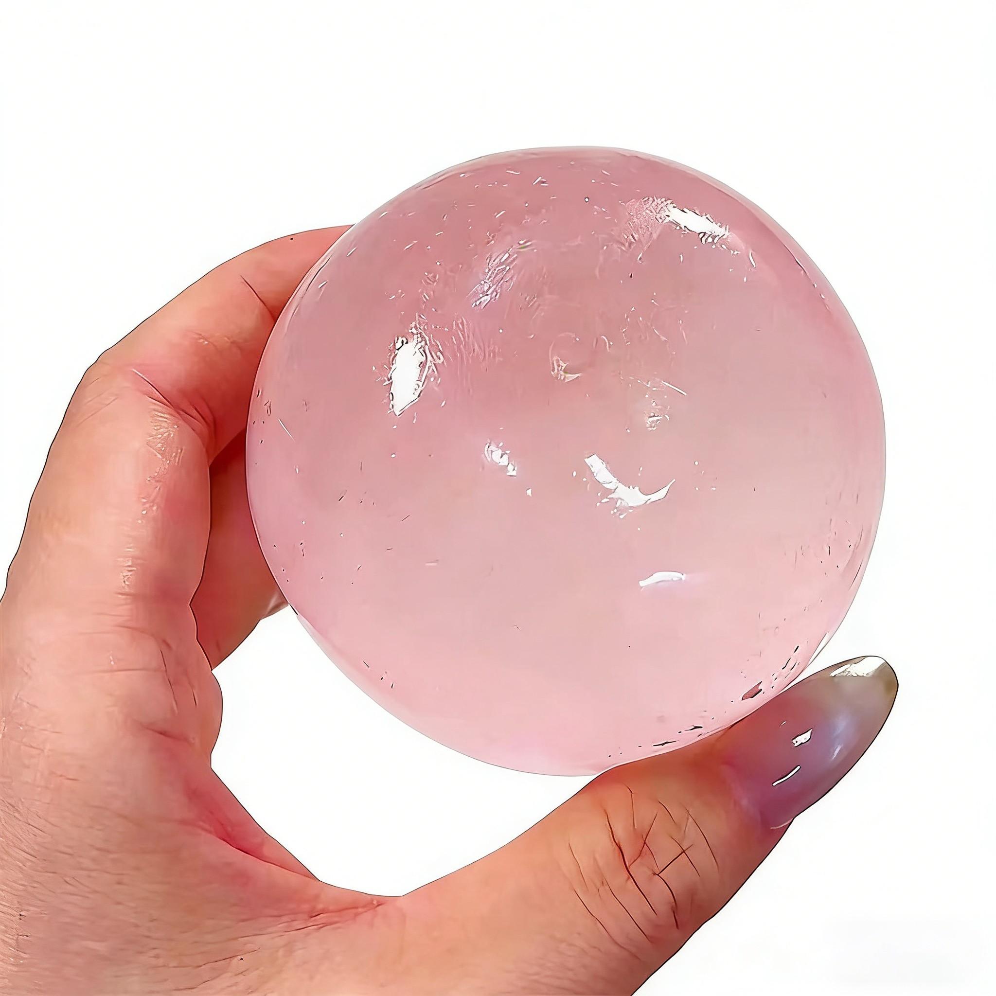 Blue Squishy Toys Anti Stress Sensory Fidgets Toy Soft Simulated Transparent Blue Slow-rebound Decompression Squeeze Toy High transparency jelly texture feels refreshing with just a pinch  Cute Translucent Pink Ball for Relaxation