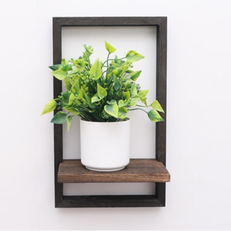 Wall-Mounted Plant Rack, Space-Saving Vintage Colorful Plant Shelf, Indoor Home Decor, Succulent and Herb Display Stand, Floating Board Organizer