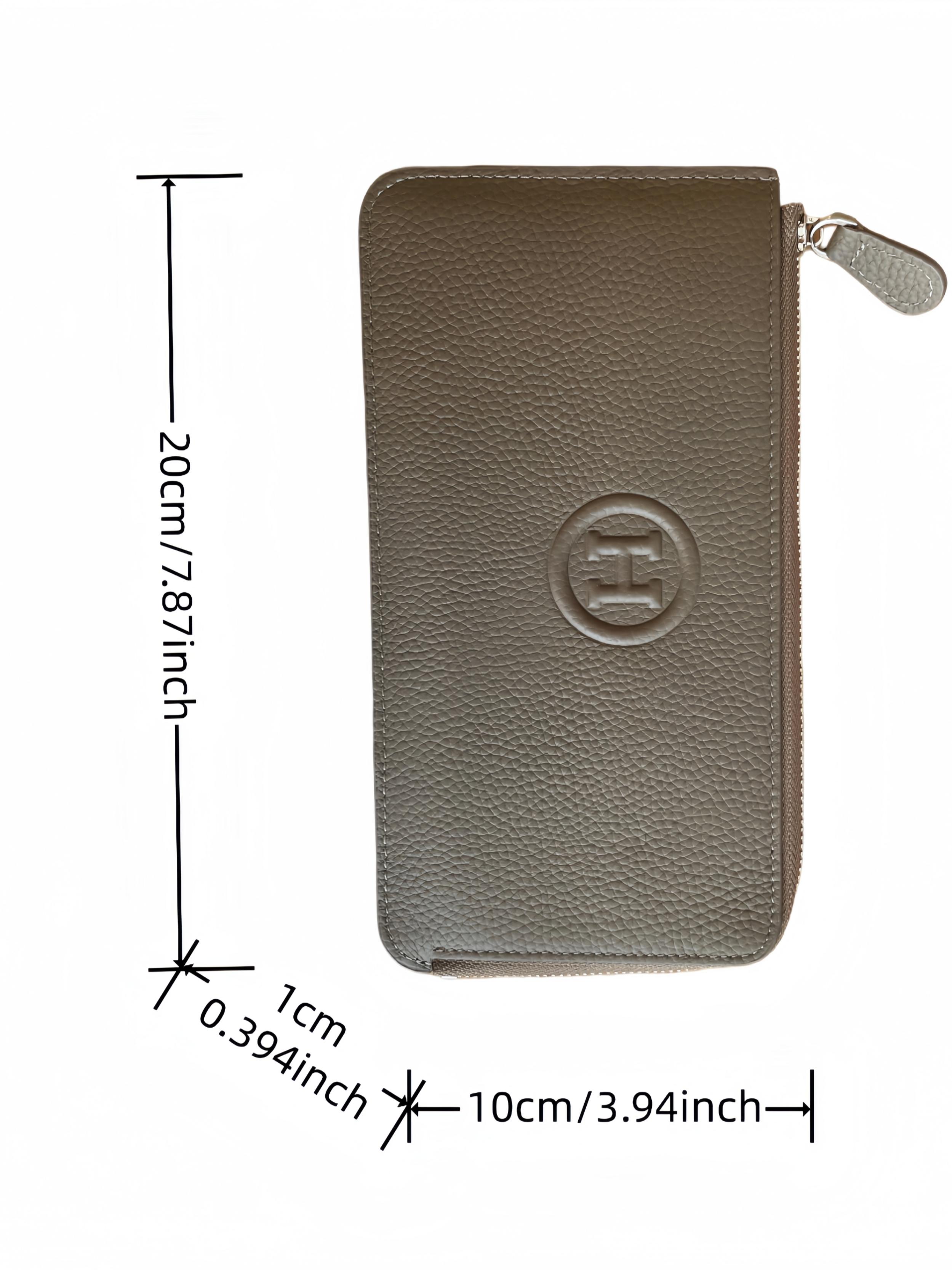 Fashionable Letter Embossed Zip Wallet, 6 Color Options, Multi-Functional Card Holder, Ladies' Long Wallet, High-Quality Women's Coin Purse