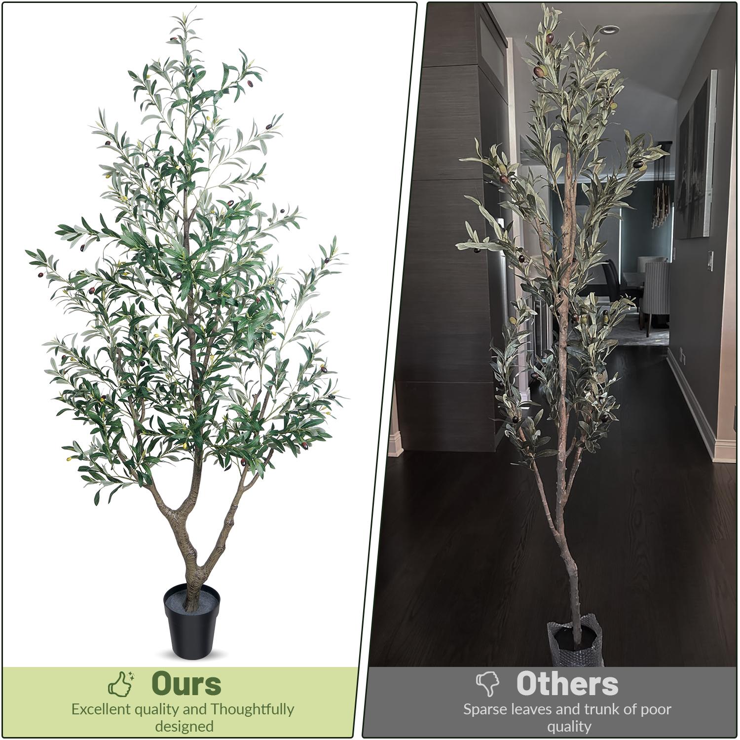 5/6/7FT Realistic Artificial Olive Tree – Lush Branches & Leaves, Perfect for Home & Office Décor House Plants Decor Decorative