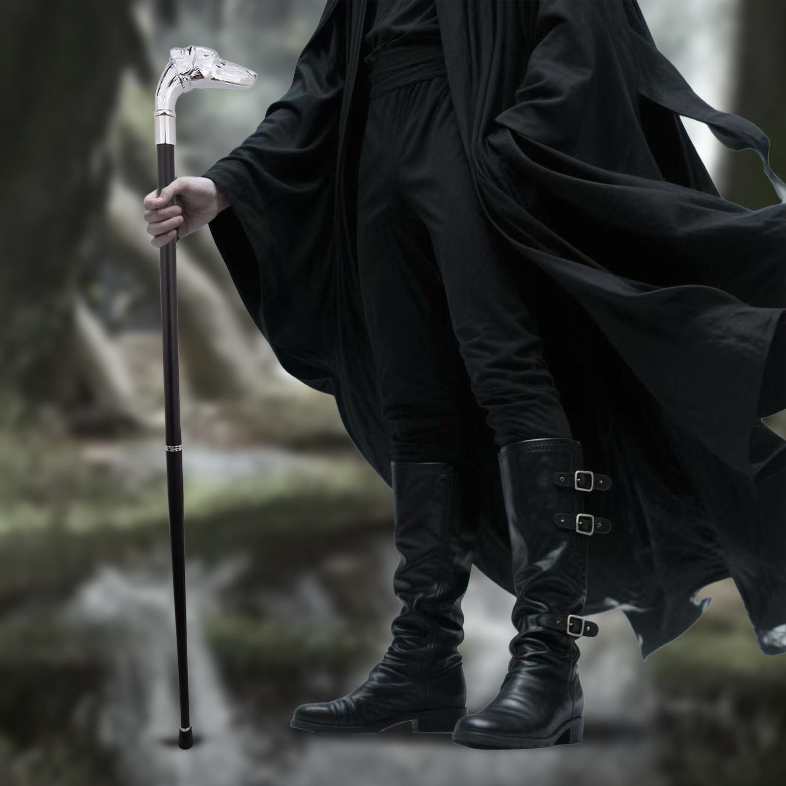 White Dog Sausage Dog Head Walking Cane Fashion Decorative Walking Stick Gentleman Elegant Cosplay Cane Knob Crosier 93cm