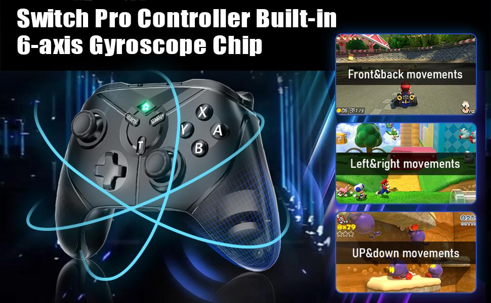 PC Gamepad – Wireless Switch Pro Controller for Nintendo Switch/Lite/OLED, Double Vibration, Wake-up, Turbo Function