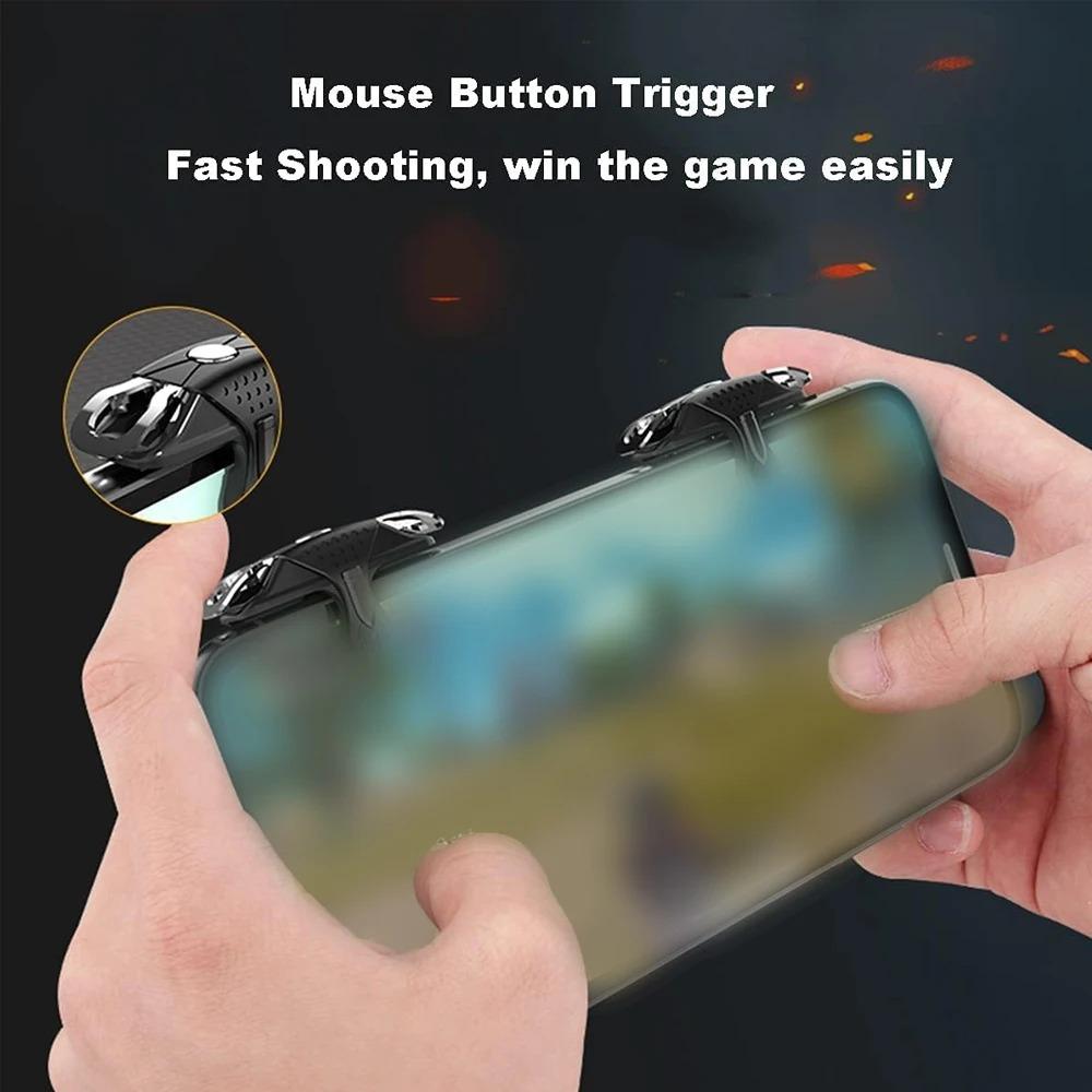 Upgrade Your Mobile Gaming! Dual Trigger Set for iOS & Android - High Sensitivity ABS Buttons, Easy Snap-on Installation. Boost Aim, Rapid Fire & Reaction Speed. Ergonomic Shooting Controller for Popular Pocket Shooting Games.