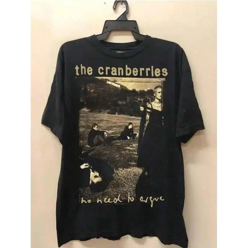 Top Pick The Cranberries 1995 No Need To Argue Vintage Band Graphic T-Shirt - Soft Cotton Unisex Shortsleeve Tee, Retro Black & Yellow Print, Round Neck Casual Sport Top For Men & Women, Machine Washable