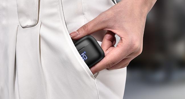 TOZO T20 Wireless Earbuds Bluetooth Headphones 48.5 Hrs Playtime with LED Digital Display Audio Earphones Noise Electronic Headset Charging Chargeable mini headphones in-ear earphone FathersDayGift