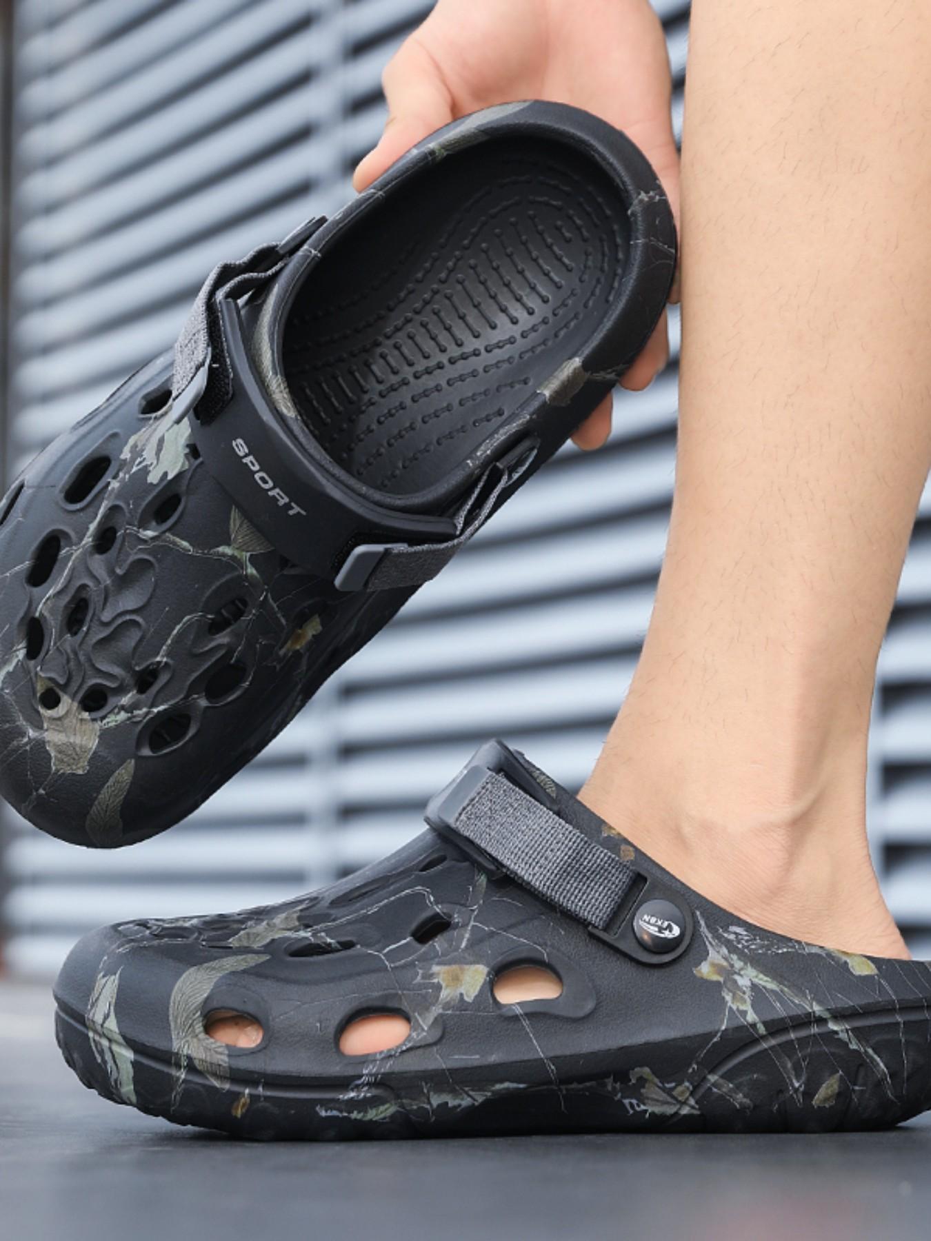 Summer Eva Fashion Hollow Out Camouflage Sandals, Men's Breathable Cool Slippers, Outdoor Beach Casual Footwear, Comfortable and Stylish