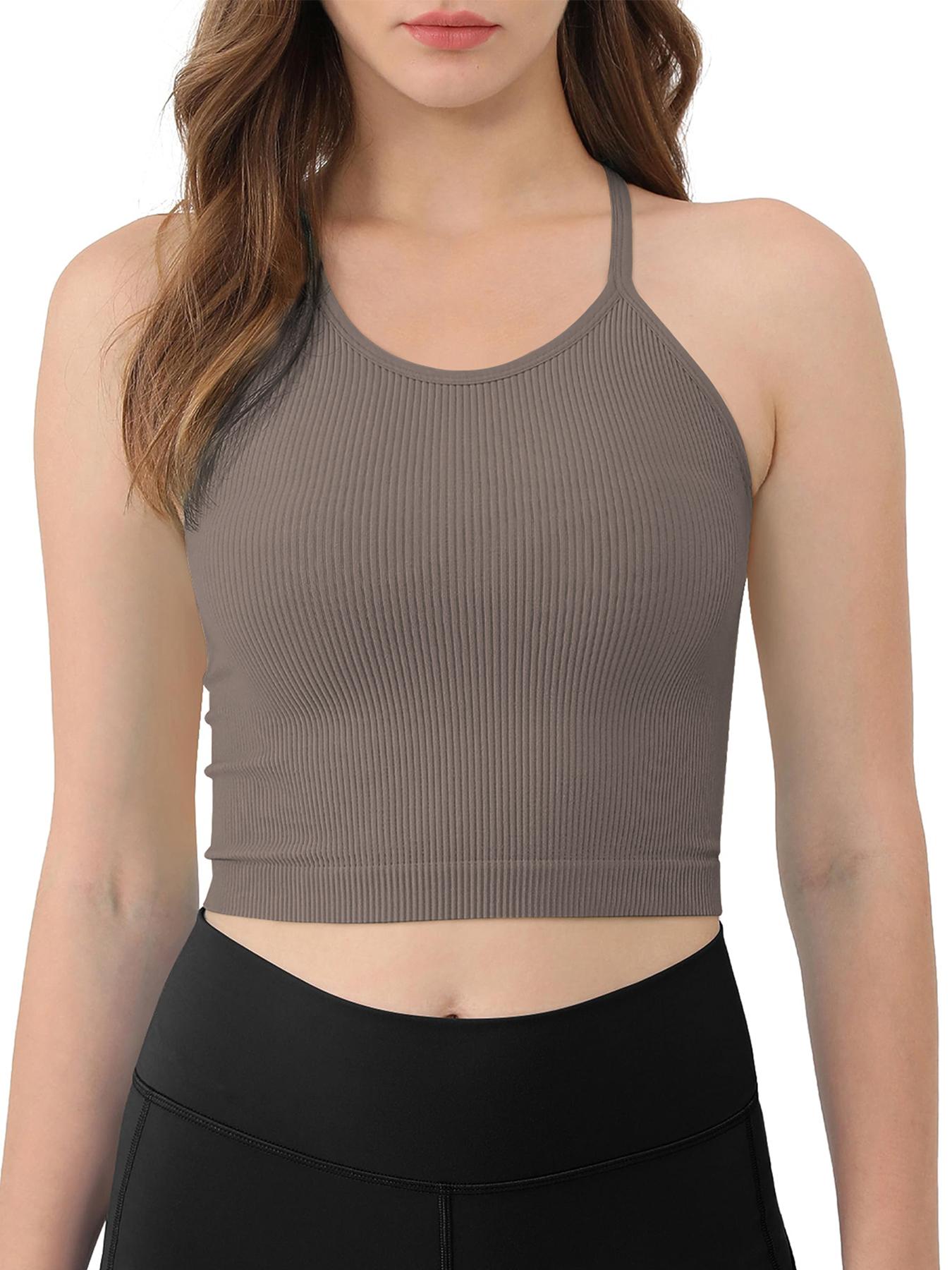 Women's Solid Racerback Sports Tank Top, Breathable Comfortable Sports Vest, Ladies Sportswear for Indoor Outdoor Wear, Breathable Athletic Top