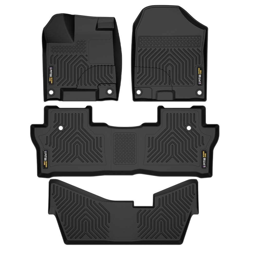 CROSSDESIGN All Weather TPE Car Floor Mats Liner Waterproof  Protection Floor Mats Fit for 2016-2022 Honda Pilot  Floor Mats Black