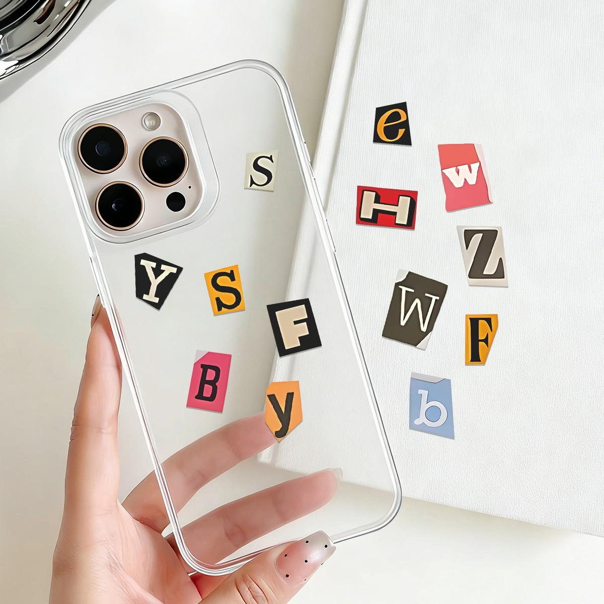 287 Piece Beautiful Alphabet Number Symbol Stickers, Vintage Decals for Diaries, Laptops, Phone Cases, DIY Crafts, Students, Teens