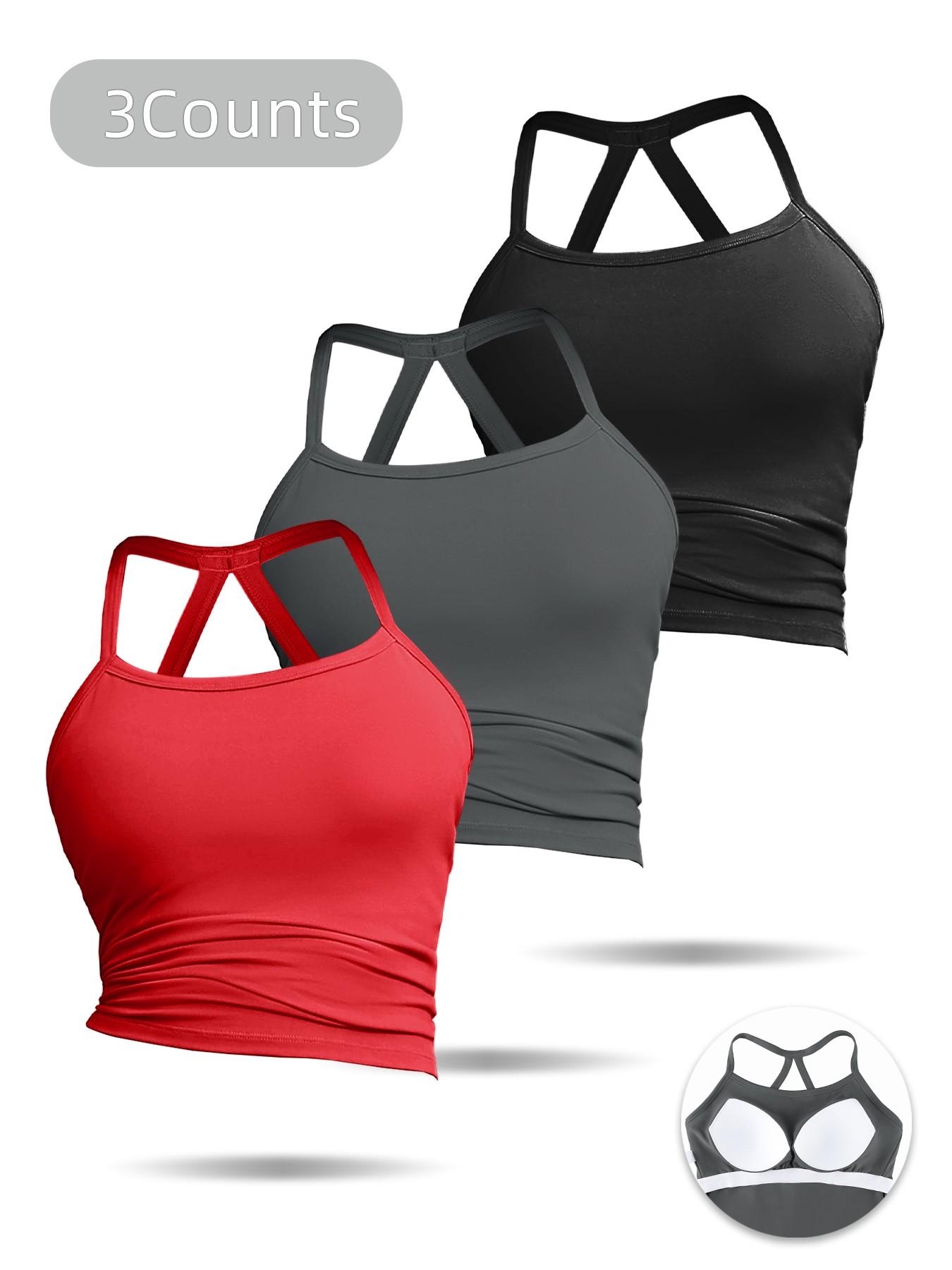 Women's Cross Backless Sports Bra, Yoga Top Comfortable Built in integrated bra, Ideal for Running & Gym Wear, All-Season Tank Top