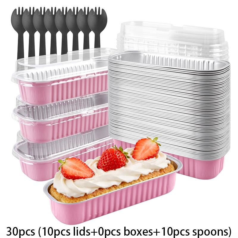 30pcs Aluminum Baking Cup Set, Creative Multi-Functional Sweet Treat Box, Ideal for Cake, Bread, Sushi, Cheese, Kitchen, Party, Holiday