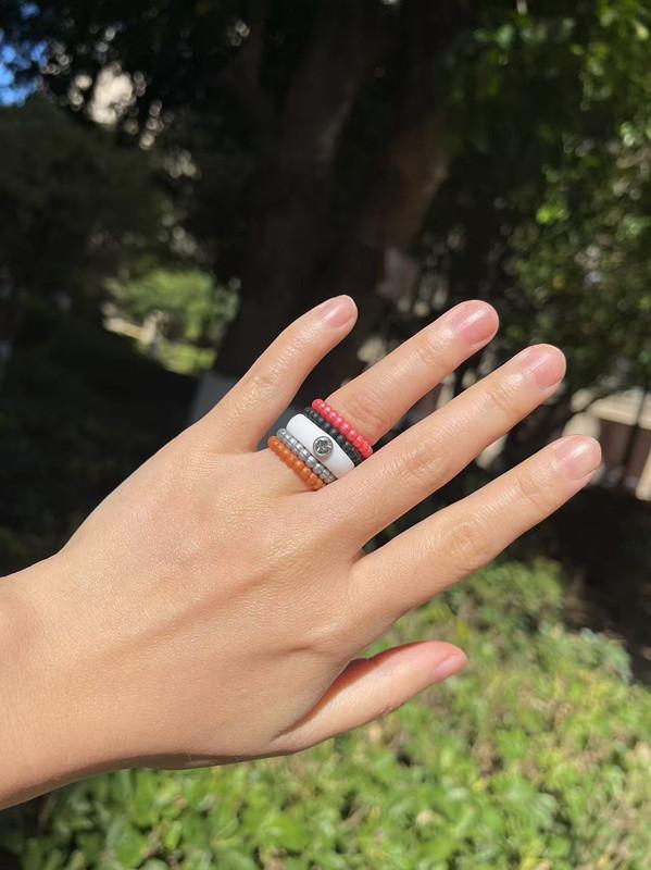 Metallic Bronze Oversize 4-12 Silicone Wedding Rhinestone Rings for Women With Diamond Stackable Silicone Rubber Wedding Bands