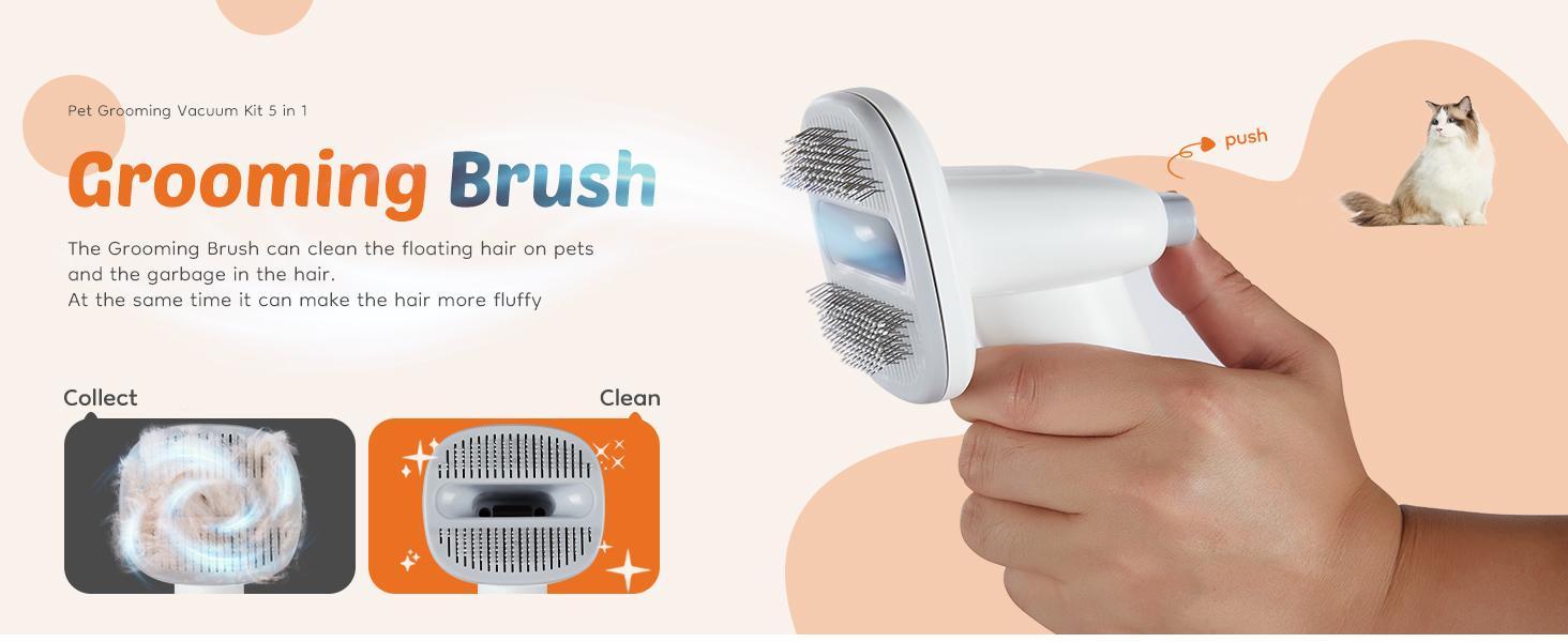 RIMIKING Pet Grooming & Cleaning Kit,Cleaning Tools,Grooming Clipper,Large Dust Cup,Quiet Operation,TMQ5N1