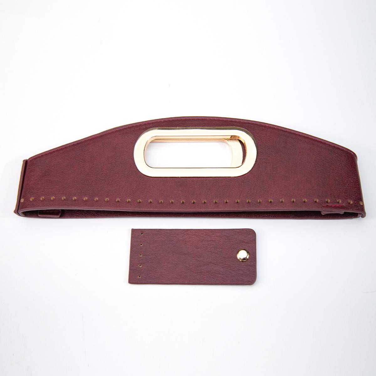 1piece Bag Handle Set, Integrated Bag Head with Carry Handle, Faux Leather Handbag Additions, DIY Wallet Making, Straw Bags Accessories