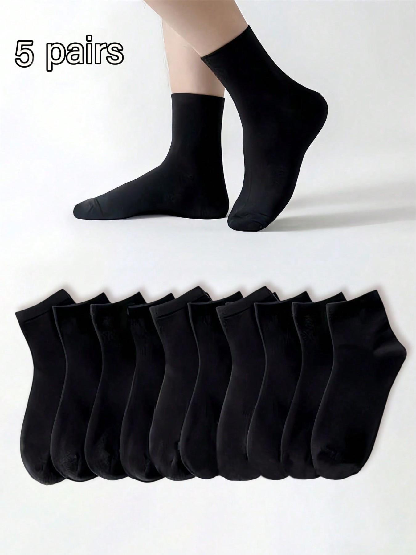 Women's Lightweight Breathable Ankle Socks, Sock Sets, Basic, Solid, 5/10 Pairs, Plain Design, Minimalist, Soft Comfort Fit, Casual Daily Wear, All Seasons, Aesthetic, Womenswear