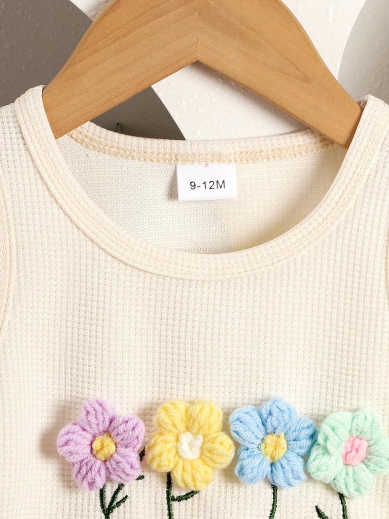 Boho Style Baby Girl 2-Piece Set, Floral Fringe Vest and Denim Shorts, Casual Summer, Trendy Kids Fashion