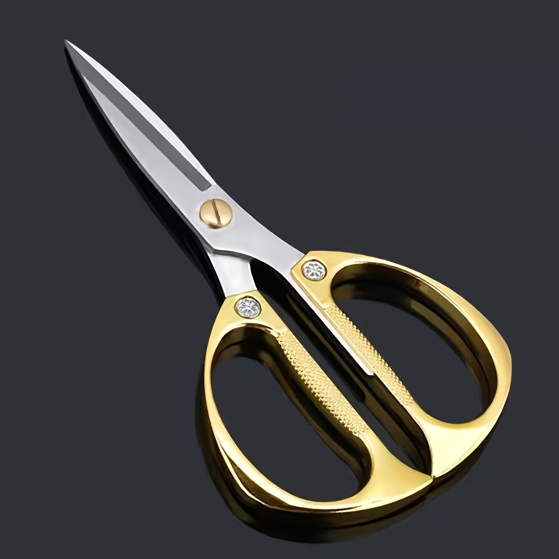 Premium Stainless Steel Heavy-Duty Scissors, Anti-Slip Handles, Sharp Blades for Fabric, Paper, DIY Crafts, Durable Household Shear, Craft Cutting Tool