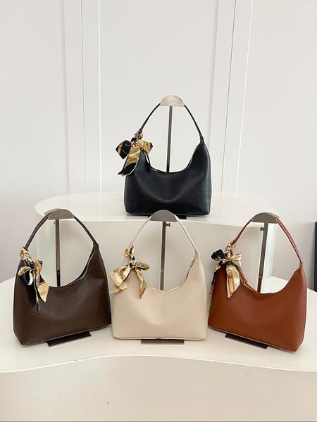 Fashion Retro Crossbody Shoulder Bag for Women, Stylish Compact Design with Scarf Detail, Perfect for Daily Use & Special Occasions, Embellished Shoulder Bag