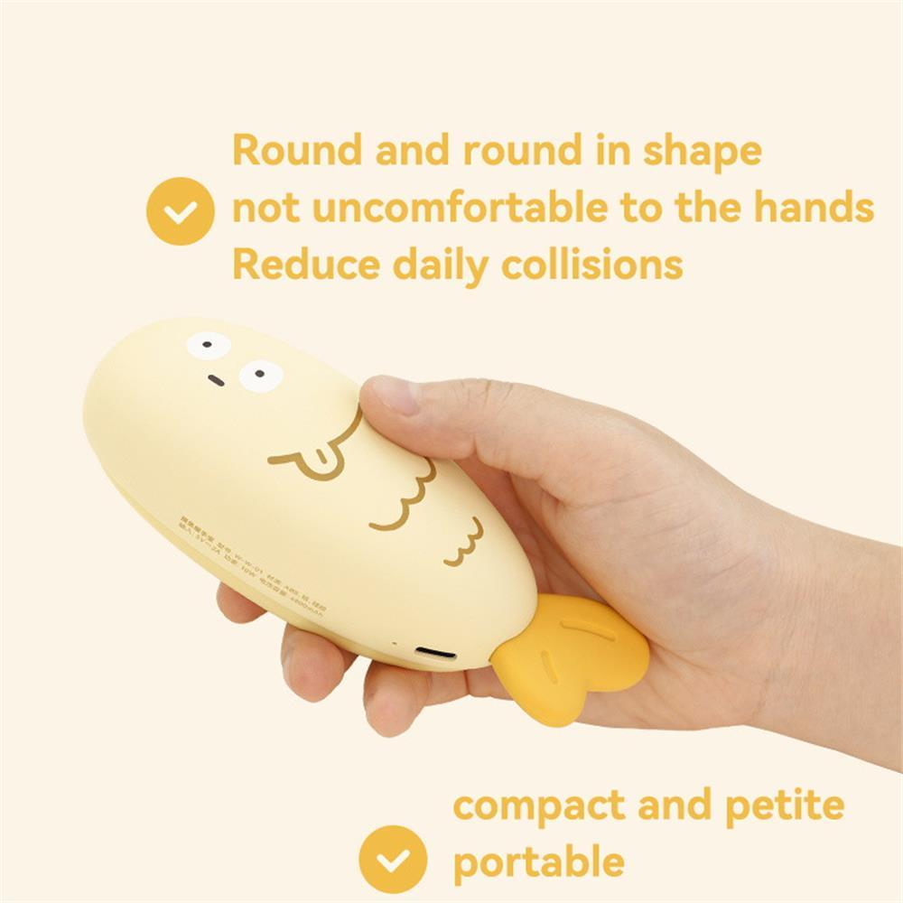 Funny Office Slacker Hand Warmer - Smart Thermostat, Adjustable Heating, Cute Cartoon Portable One-Sided Heating Winter Gift