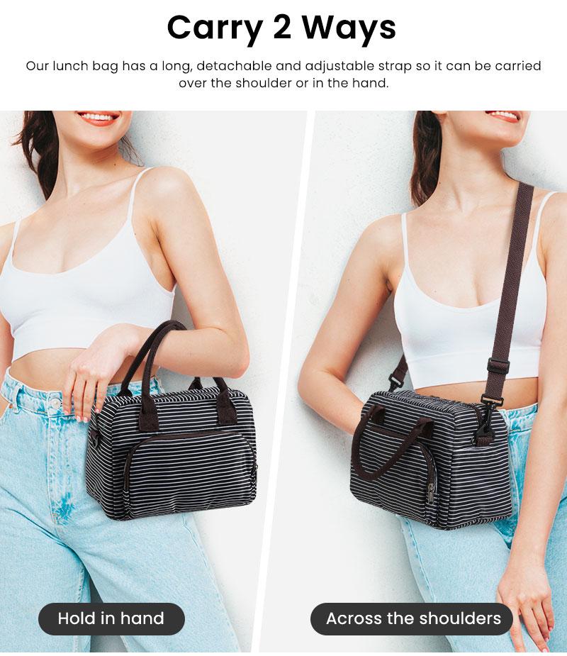 MEXS Lunch Bag Tote Bag Lunch Organizer Lunch Holder Insulated Lunch Cooler Bag 11L for Picnic Work for Women/Men