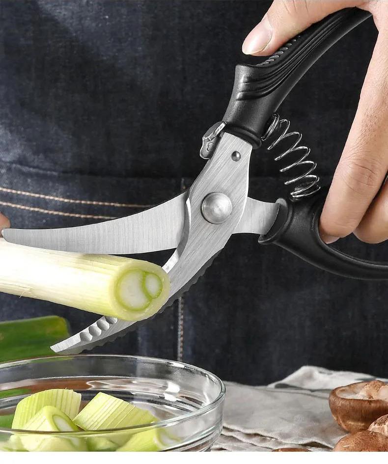 Dobeli Multifunctional 3CR14 Power Chicken Bone Scissor Household Kitchen Vegetable Dissect Fish Maw Scaler Food Cutting Tool