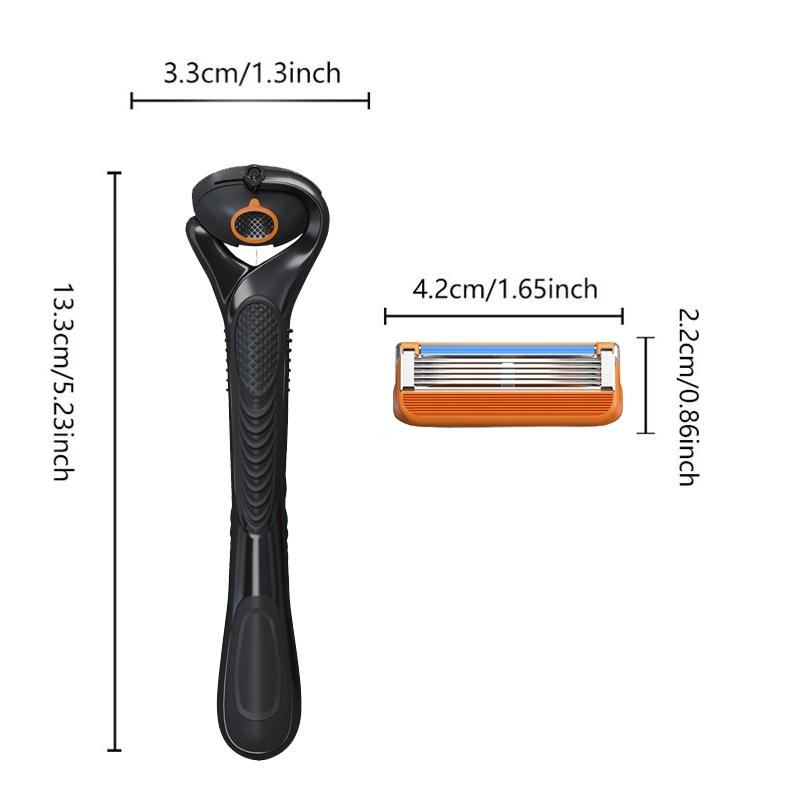 Men's manual shaver kit, blade material is safe and rust proof, easy to use and replace, high-quality material can be washed with water as a whole, classic men's shaving tool