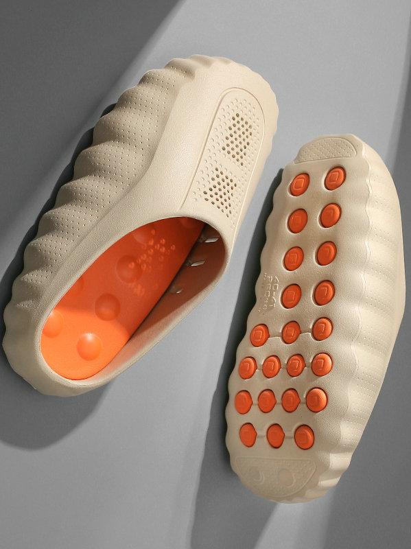 Unisex Sport Massage Slide Sandals for Post-Workout - Foot Massage Nubs, Non-Slip Sports Outsole, Breathable Mesh Upper, Waterproof EVA Material - Perfect for Gym, Post-Workout Relaxation, Poolside & Locker Room - Comfortable Athletic Slippers