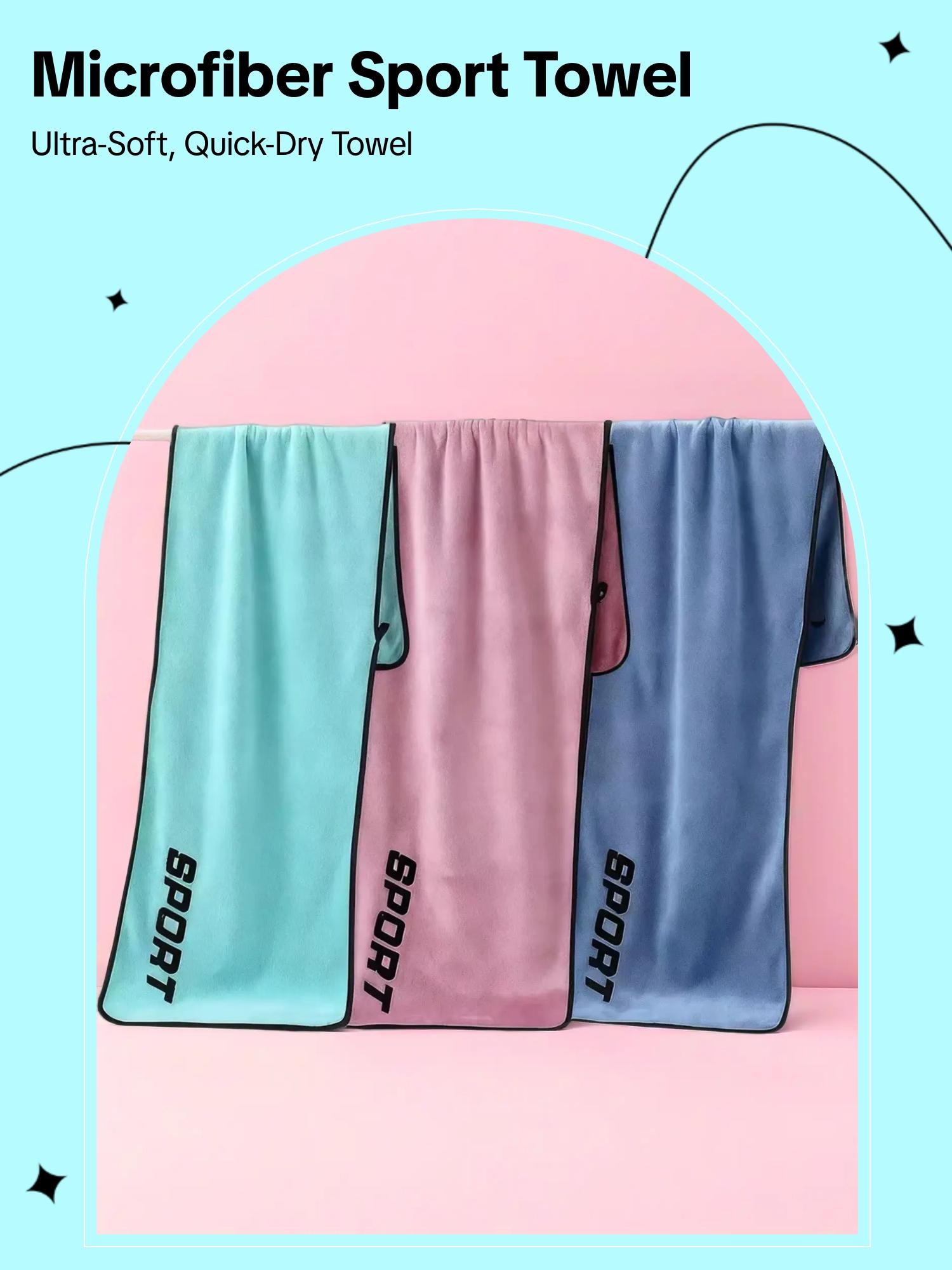 Ultra-Soft Microfiber Sports Towel for Adults, Quick-Dry High Absorbency Gym and Yoga Towel, Modern Design for Fitness Running Outdoor Activities