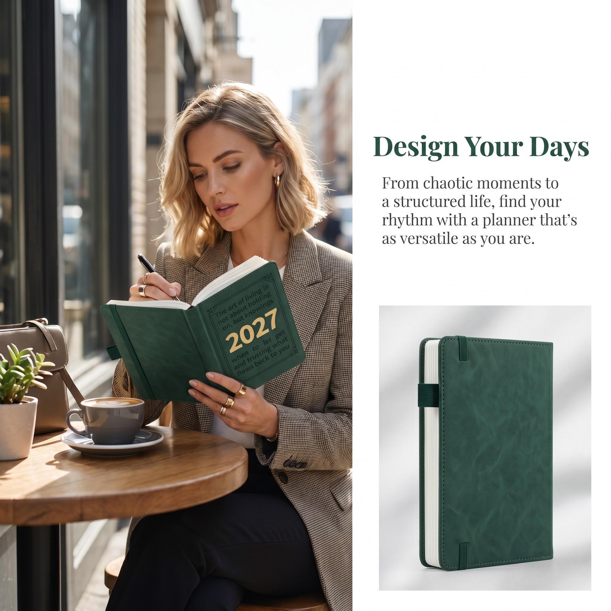 2027 Planner Daily Weekly Monthly Schedule Book, 12 Month Organizer, Goal Planning, Habit Tracker, to Do Lists, Time Management Planner
