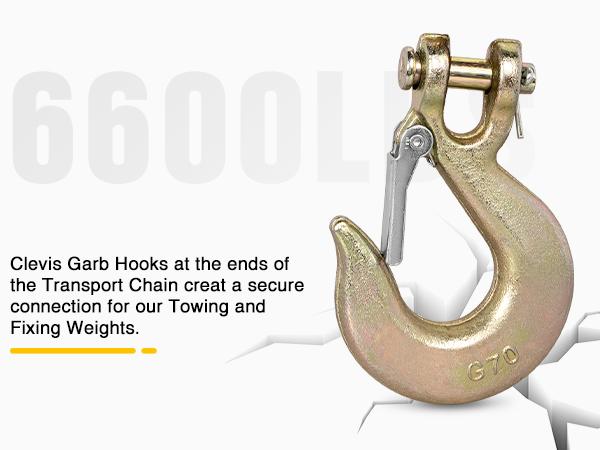 Nilight 3/8" X 35" Trailer Safety Chain 2pcs Grade 70 Towing Chain with Clevis Snap Hooks 26400lbs Break Strength use for Trailer, RV,and Boat Towing and Gooseneck Couplers Heavy Duty Hardware Industrial dealsforyoudays