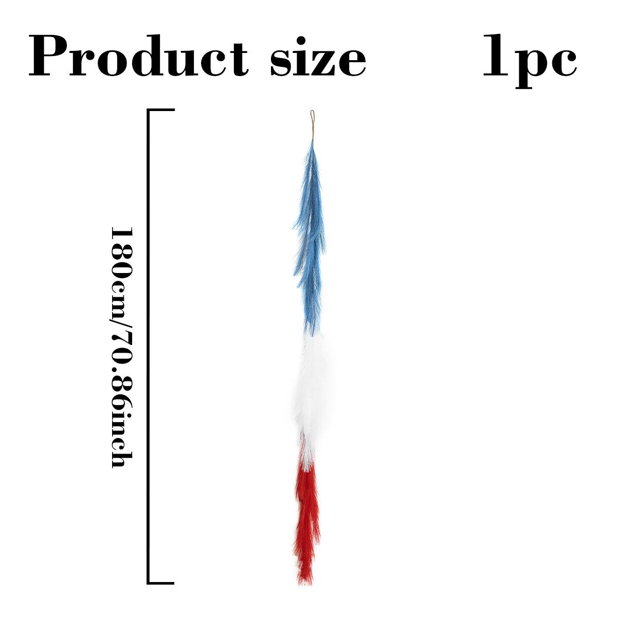 Independence Day red, white and blue imitation reed, bamboo and reed home decoration for outdoor festival backdrop, Pampas grass vines