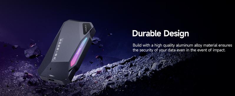 FANXIANG PS2200 1TB Magnetic Portable SSD(Compatible with Apple 15 and above), 2050MB/s USB 3.2 Gen 2x2 Magnetic SSD, 4K ProRes Recording and Storage, with Magnetic Ring, RGB Touch Lighting, External SSD for iPhone/Android/PC/Mac