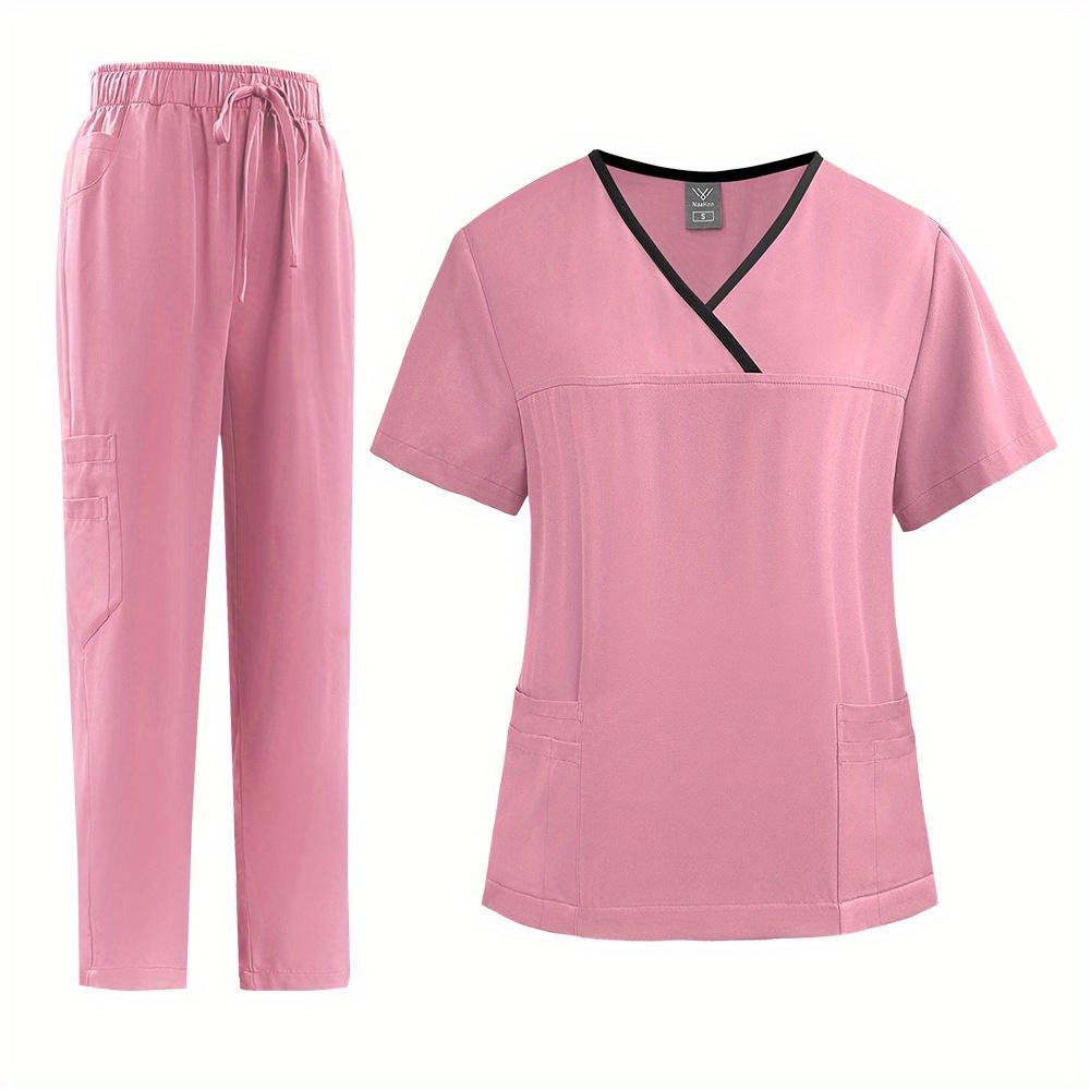 Thin Quick-drying Nursing Home Uniform Female Work Clothes Set Spa Beauty Salon Short-sleeved Trousers Hand Washing Clothes Set