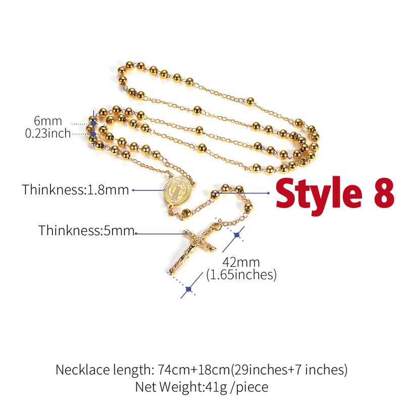 FindChic Saint Benedict Medal Necklace Christian Sacramental Medal Ward off Evil Protection Jewelry Catholic Unisex For Women Men