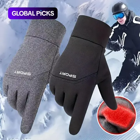 Winter Gloves with Touchscreen Compatibility, Warm Windproof and Waterproof Gloves for Cycling and Driving, Outdoor Sports Ski Gloves for Men and Women, Valentine's Day Gift for Him #GLOBAL PICKS