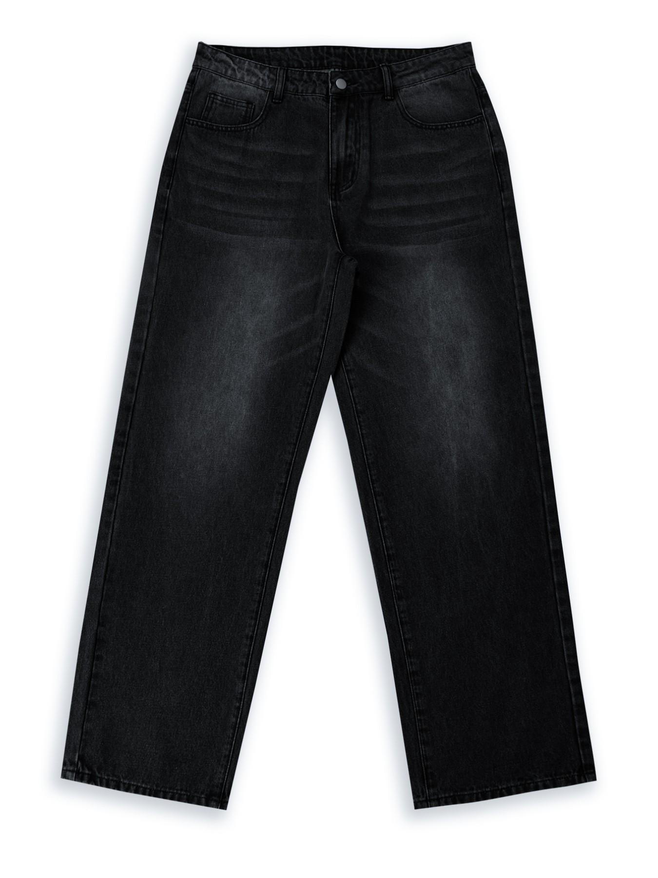 Men's Light Washed Loose Denim Jeans, Trendy American Street Style Wide Leg Pants, Perfect Gift for Husband Boyfriend, All Seasons Wear