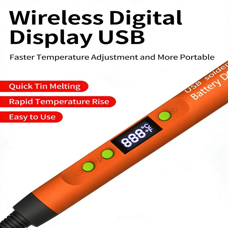 Wireless Fast Charging USB Soldering Iron Kit, 600mah Battery, Three Temperature Settings, Ideal for Home Appliance Repair and DIY Projects