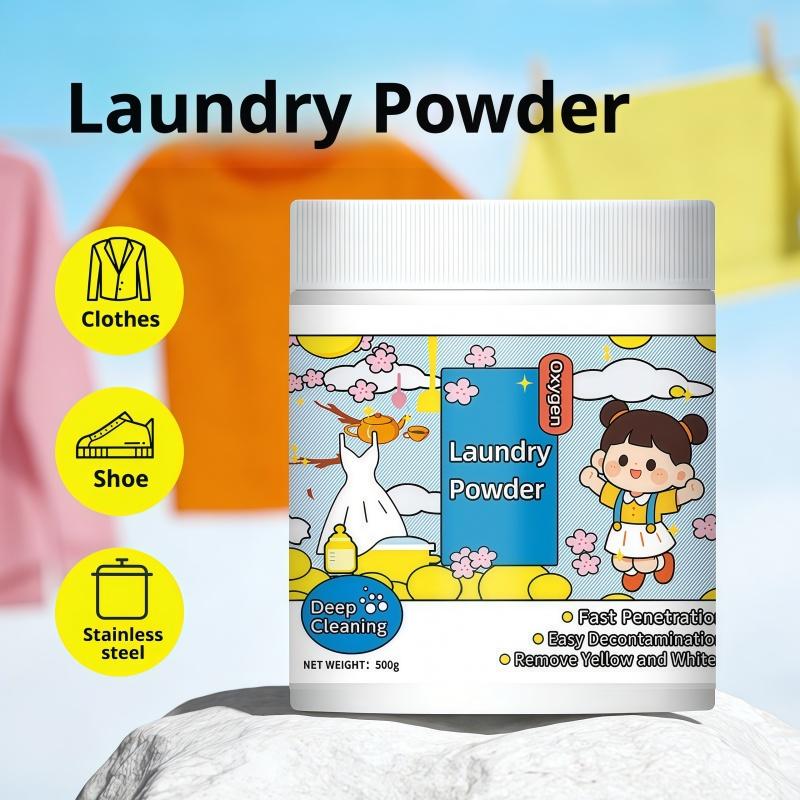 Multi-Purpose Oxygen Cleaner Deep Cleans Sneakers, Laundry, & Stains, Effective Stain Removal ,Color Brightening Formula, Effective for All Fabrics Color-Safe Laundry Booster Powder | Erases Yellowing, Wine, Grease, Makeup