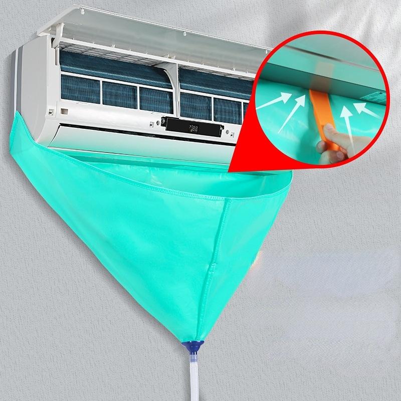 Wall-Mounted Air Conditioner Cleaning Kit, Waterproof Drainage Bag, Home Use Dust-Proof Maintenance Tool Set, No Electricity Required