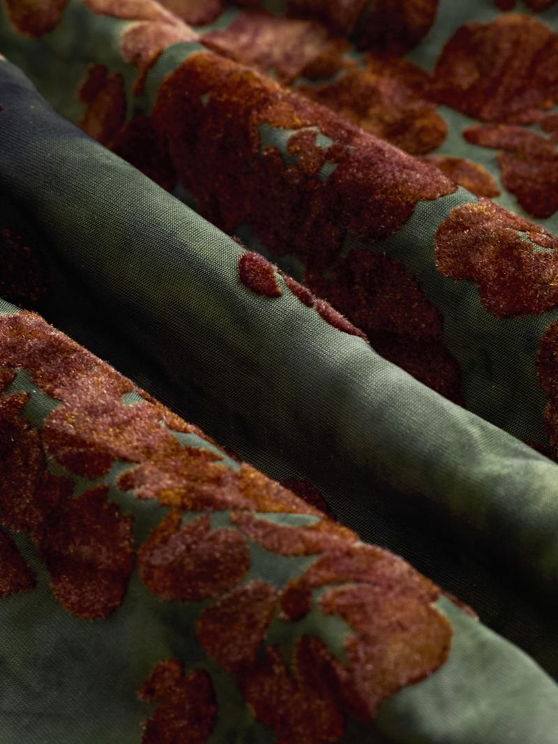 Women's Floral Deep V Neck Crop Top & Fish Tail Skirt Set, Sexy Two-Piece, Back-To-School Fashion, All-Over Print Design