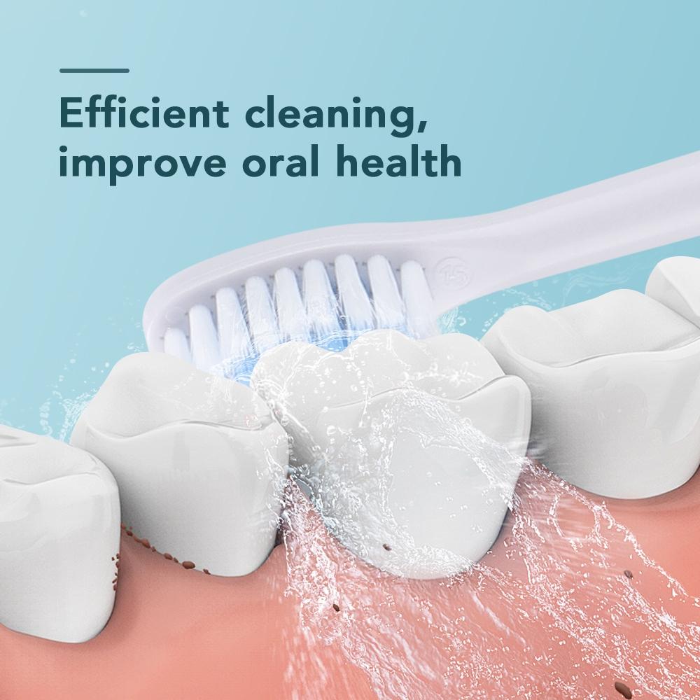 Electric Toothbrush with Replacement Brush Head, 1 Box 6 Modes Teeth Cleaning Product, Oral Care Waterproof Type-C Rechargeable Toothbrush