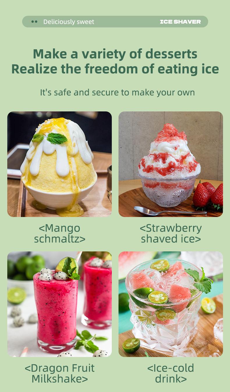 Snow Cone and Shaved Ice Machine: Adjustable 2 Textures Portable Electric, White Powerful Motor Two Position Adjustment, Surprise for Christmas Xams Halloween Party