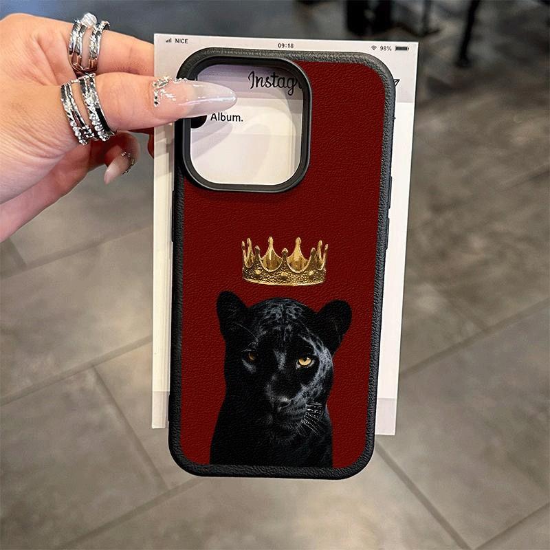 Leopard Pattern Anti-Drop Soft Case for iPhone 11/12/13/14 Pro Max/15 Pro/16 Plus/16 Pro Max, High-Quality Tpu Phone Cover