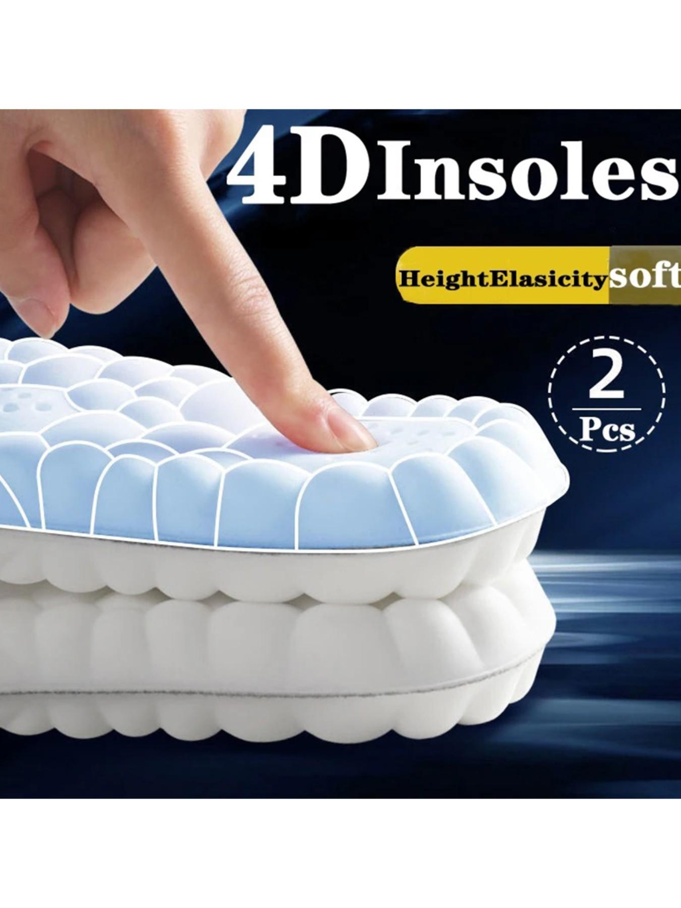 Unisex PU Material Insoles, Soft Bottom Anti-Fatigue Shock Absorption, Comfortable Casual Footwear for All Seasons
