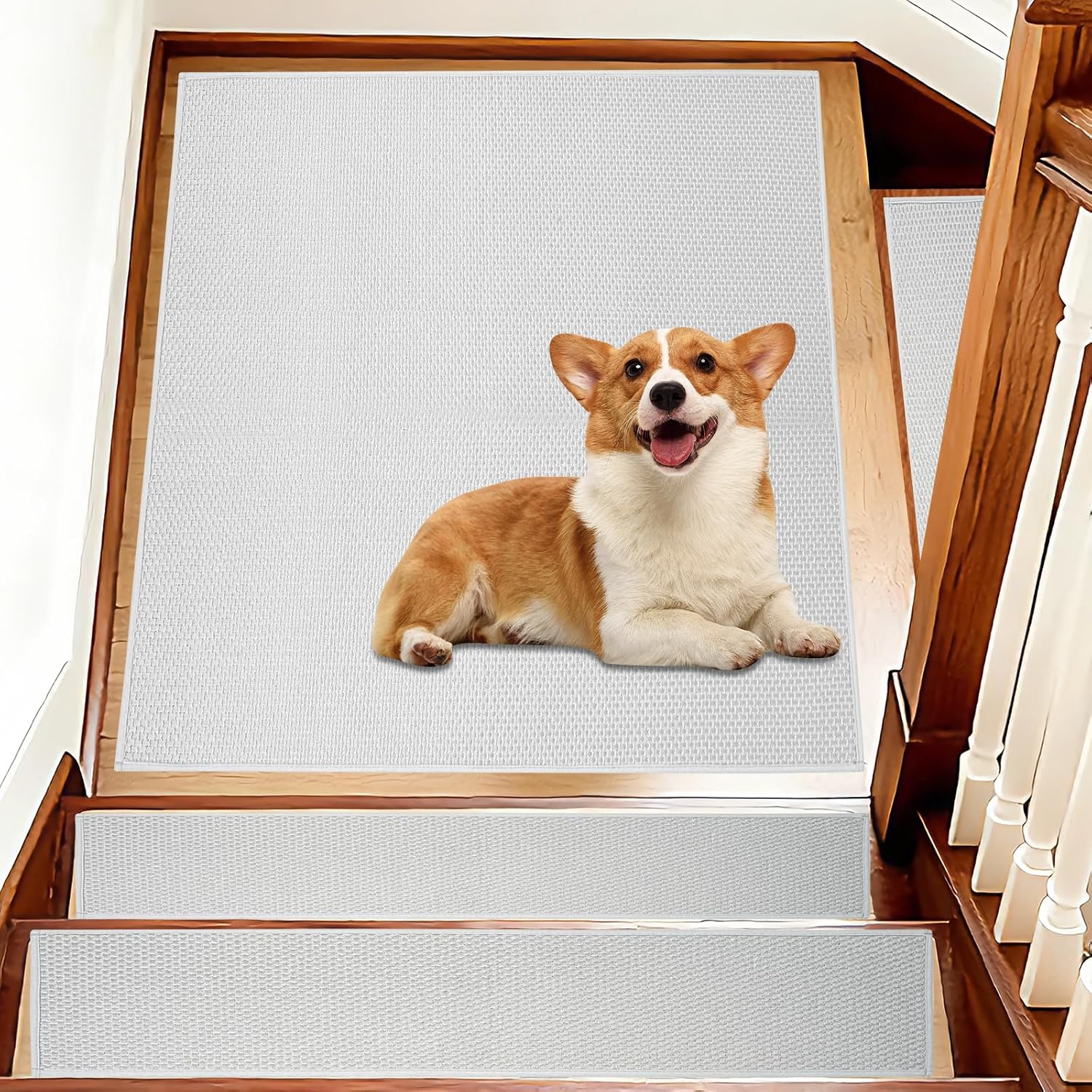 Carpet Stairs Runner for Stairs,8"x 30", Washable Beige 4-Pack Carpet Stairs Runner for Stairs,8"x 30", Washable Beige 4-Pack