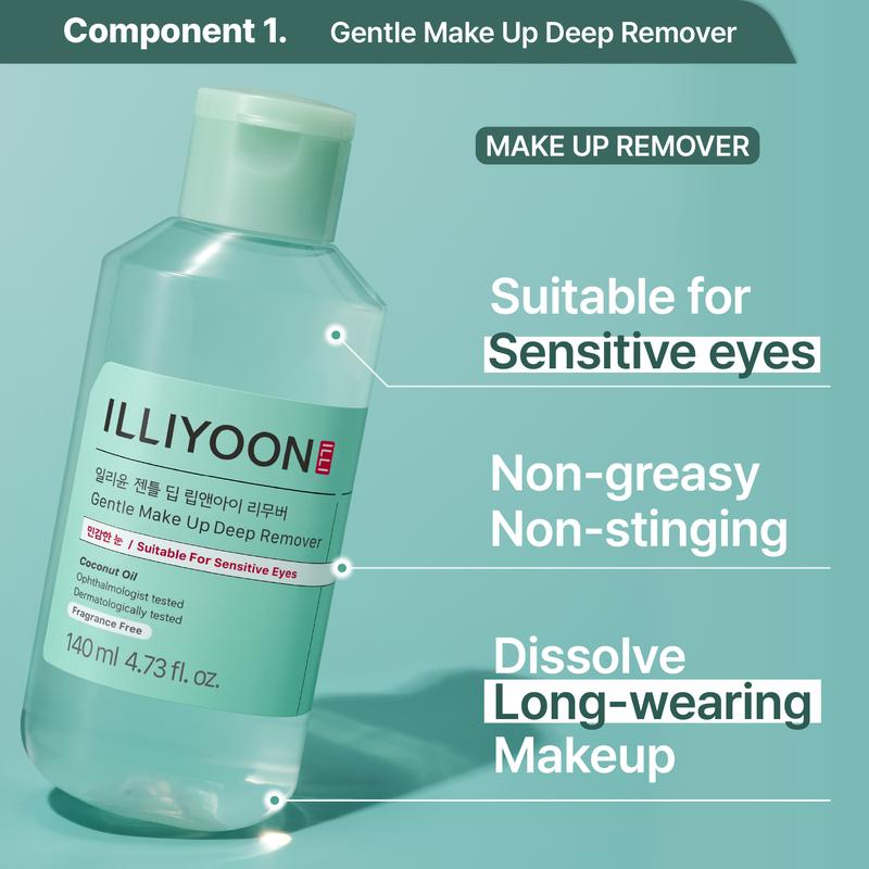 ILLIYOON Gentle Deep Triple Cleansing Set | Highly Effective Cleansing, Low-Irritation, Eye-Safe Formula, Pore Health Care, Hydrating Finish, Vegan Certified, Clean Beauty Standard (21.63 fl.oz.)